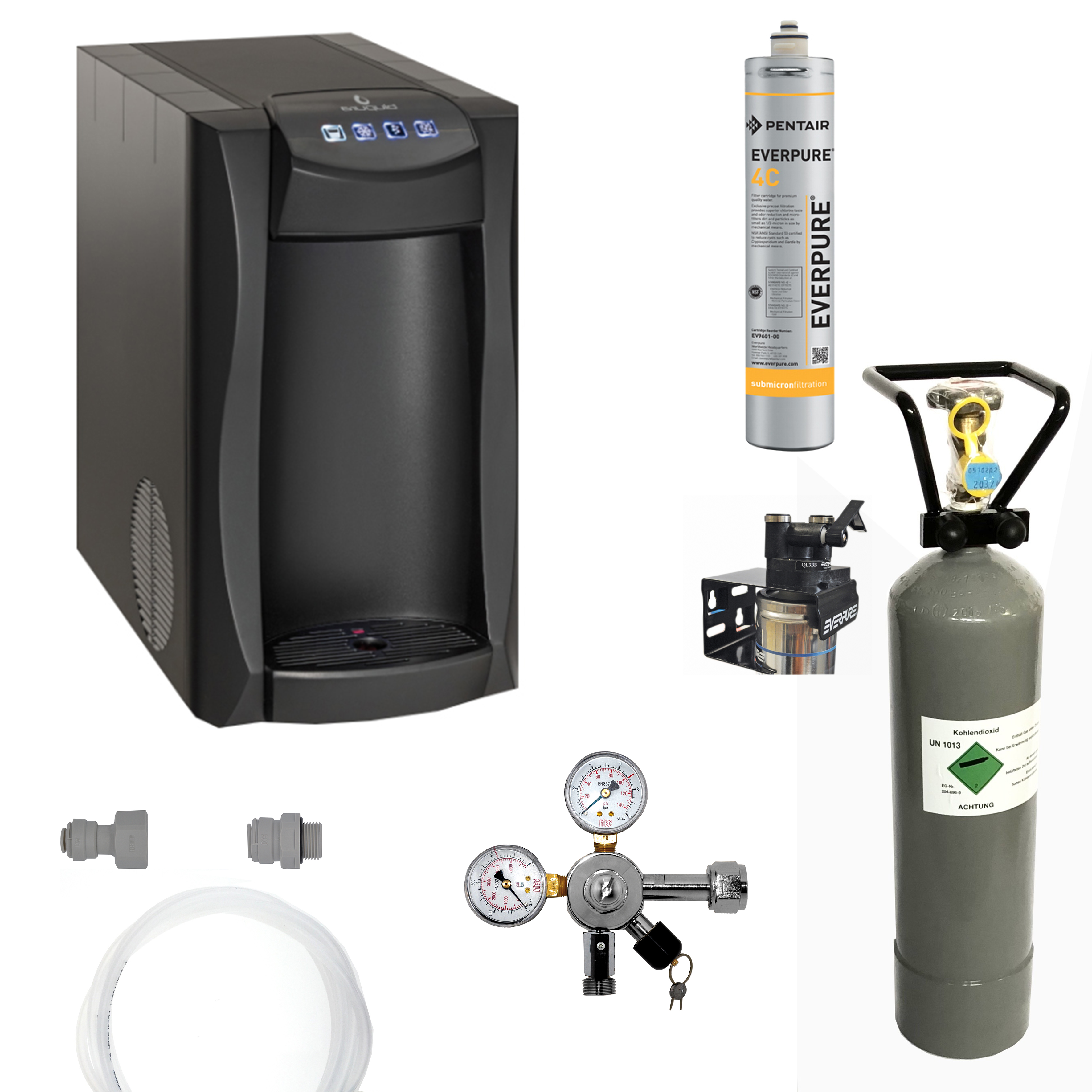 Sistema dispensador de agua con gas-set-completo-Blusoda-fizz-15 Sprudel und Tafelwasser Zapfanlage Blupura Piccola 15 Fizz komplett Set-SW10706M-Blupura Piccola 15 Fizz komplett Set, Wasser Zapfen, Sprudelwasser aus der Wasserleitung, sprudelwasser Zapfanlage-getraenkezapfanlagen.net