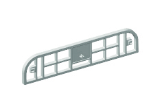 Placa en U 5 mm gris para bisagra 7514