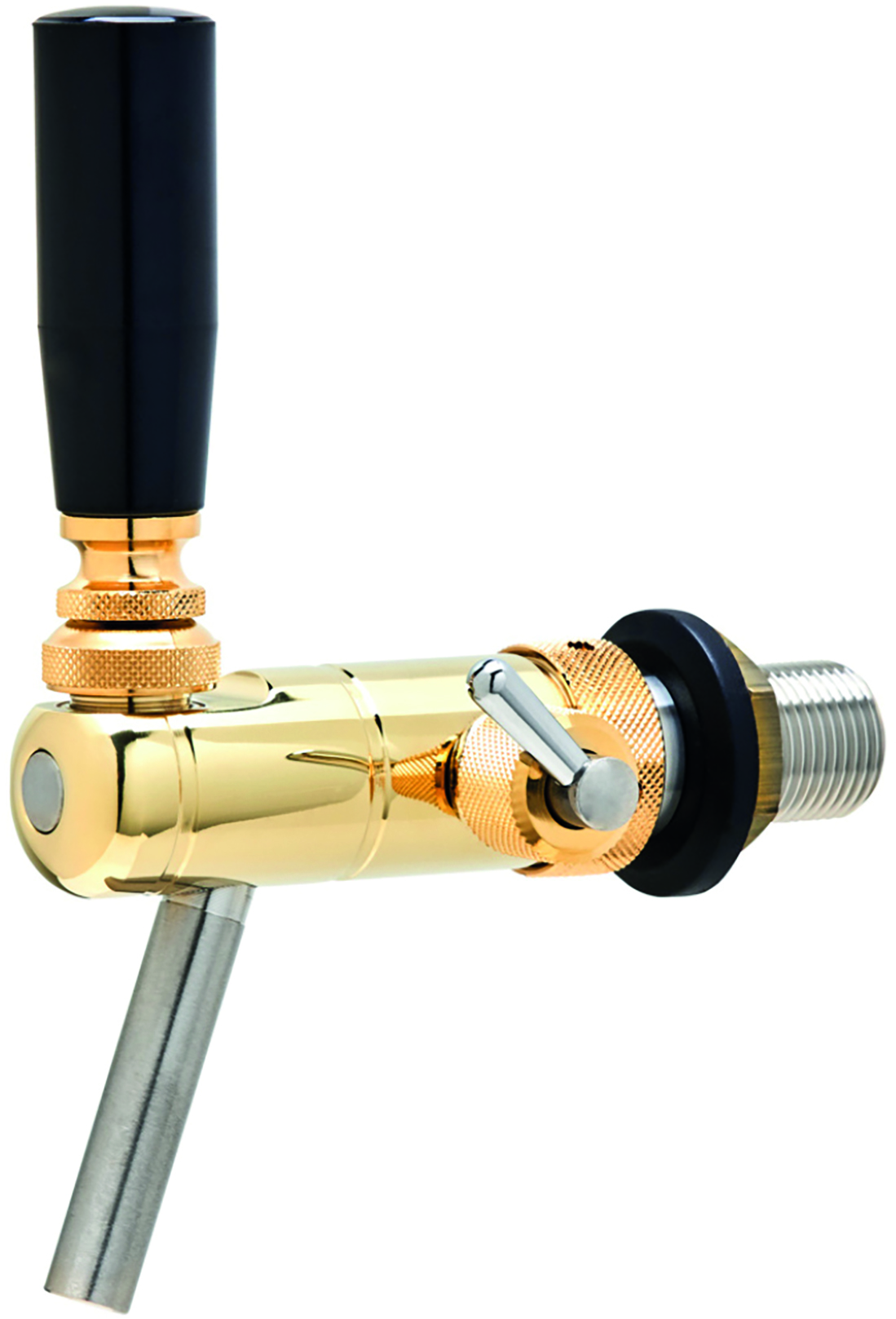 J35-3 Kompensatorschankhahn Junior, Gold-Optik poliert, 55mm Stutzen-J55-GP-Kompensatorschankhahn Junior, Gold-Optik poliert, 55mm Stutzen-getraenkezapfanlagen.net