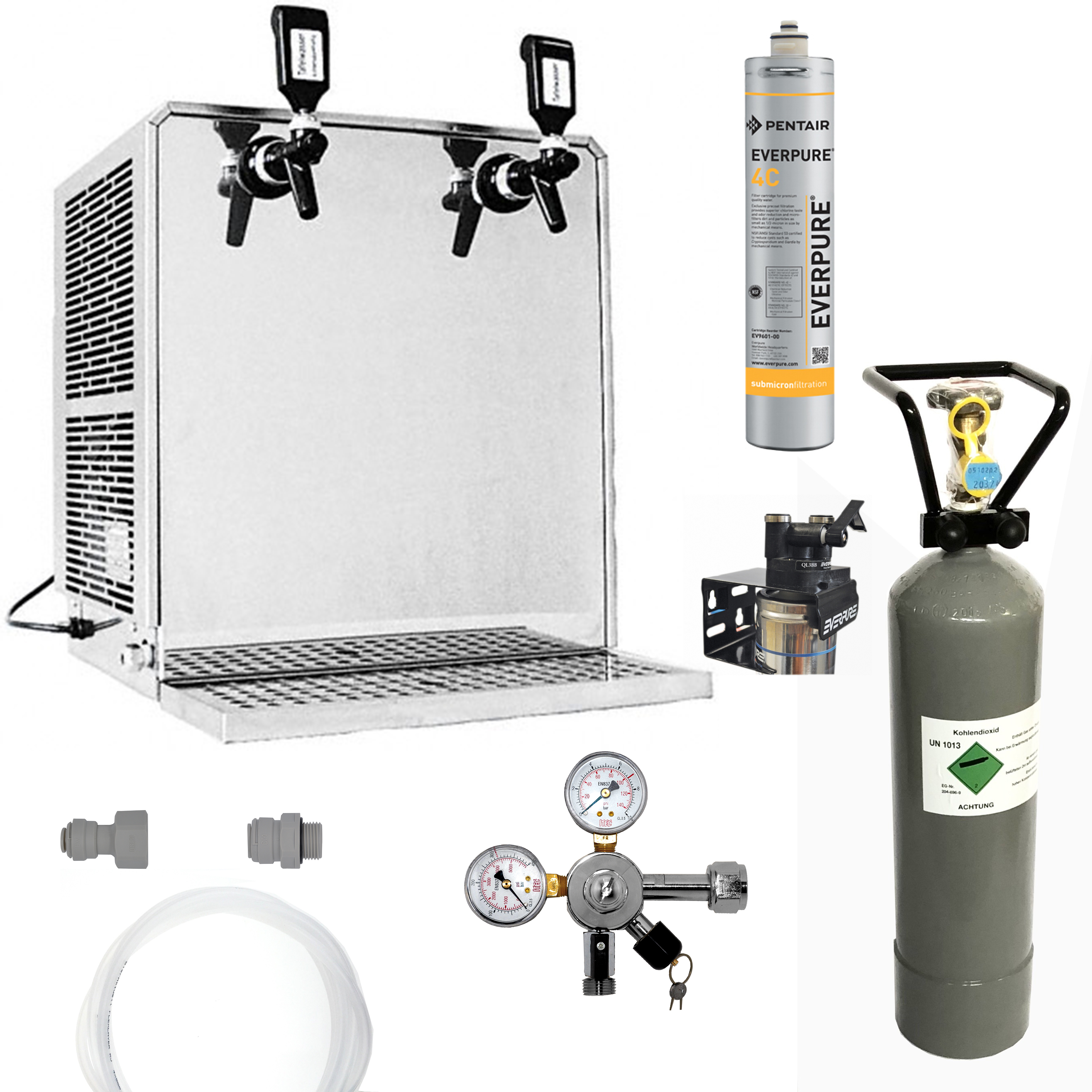 Sistema dispensador de agua espumosa-set completo-Selbach-CT Sprudelwasser Zapfanlage CT60 komplett Set-SW10704-Wasser Zapfen, Sprudelwasser aus der Wasserleitung, sprudelwasser Zapfanlage-getraenkezapfanlagen.net
