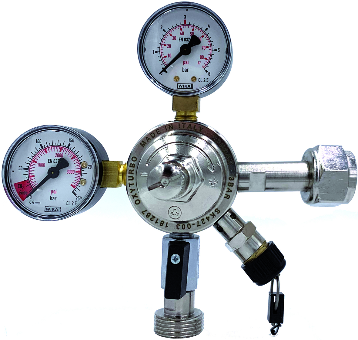 OXY1-DELUXENfumN9ogXlfrc CO2 Druckminderer Bier 3 bar, 1-leitig-oxy1-deluxe-Co2 Druckminderer Bier 3 bar, Oxyturbo Co2 Druckminderer, Co2 Druckminderer Bier, Druckminderer Zapfanlage-oxyturbo