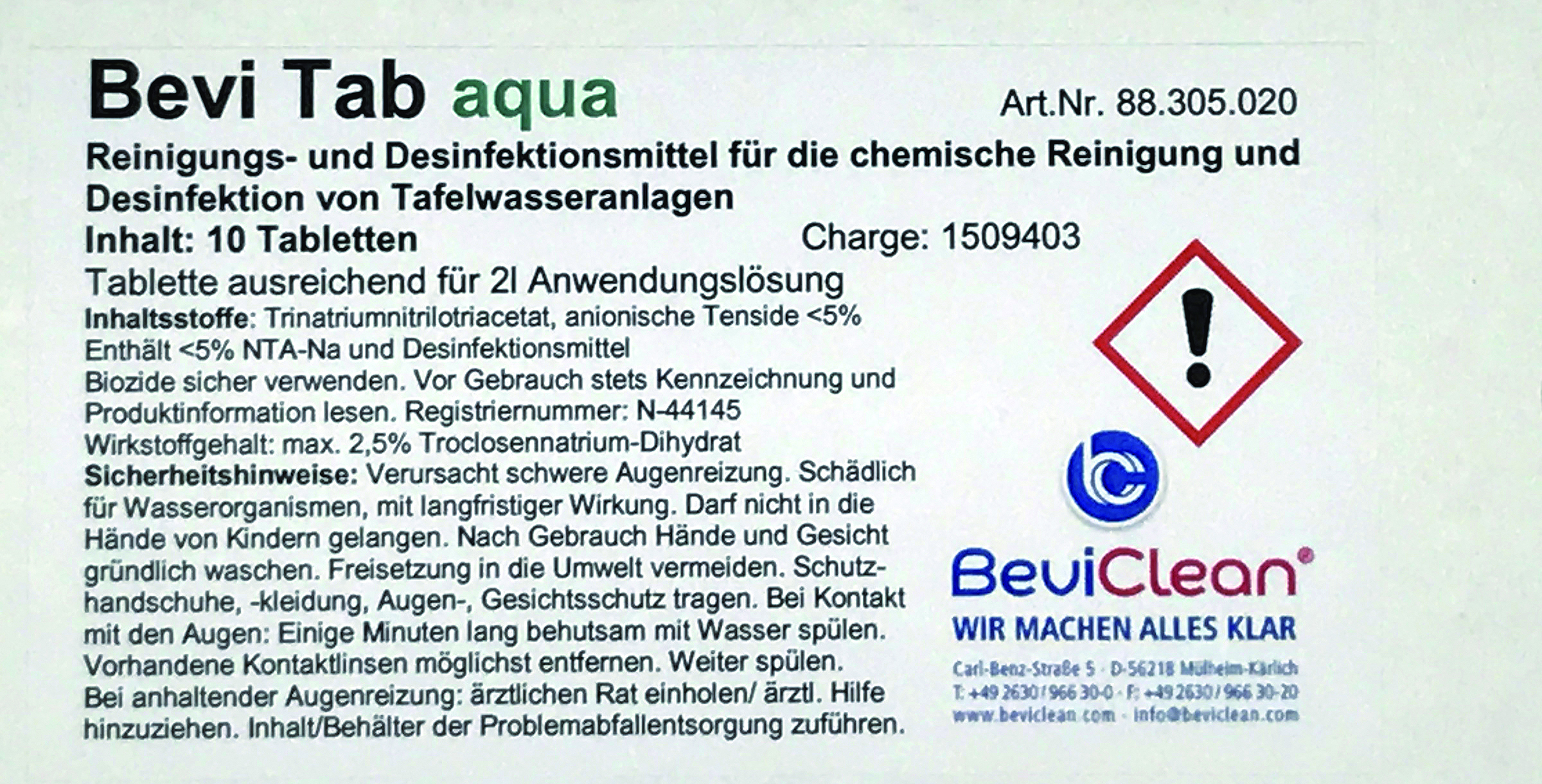 B1236_CMYK_300DPI Bevi Tab Aqua-B1236-Bevi Tab Aqua-getraenkezapfanlagen.net