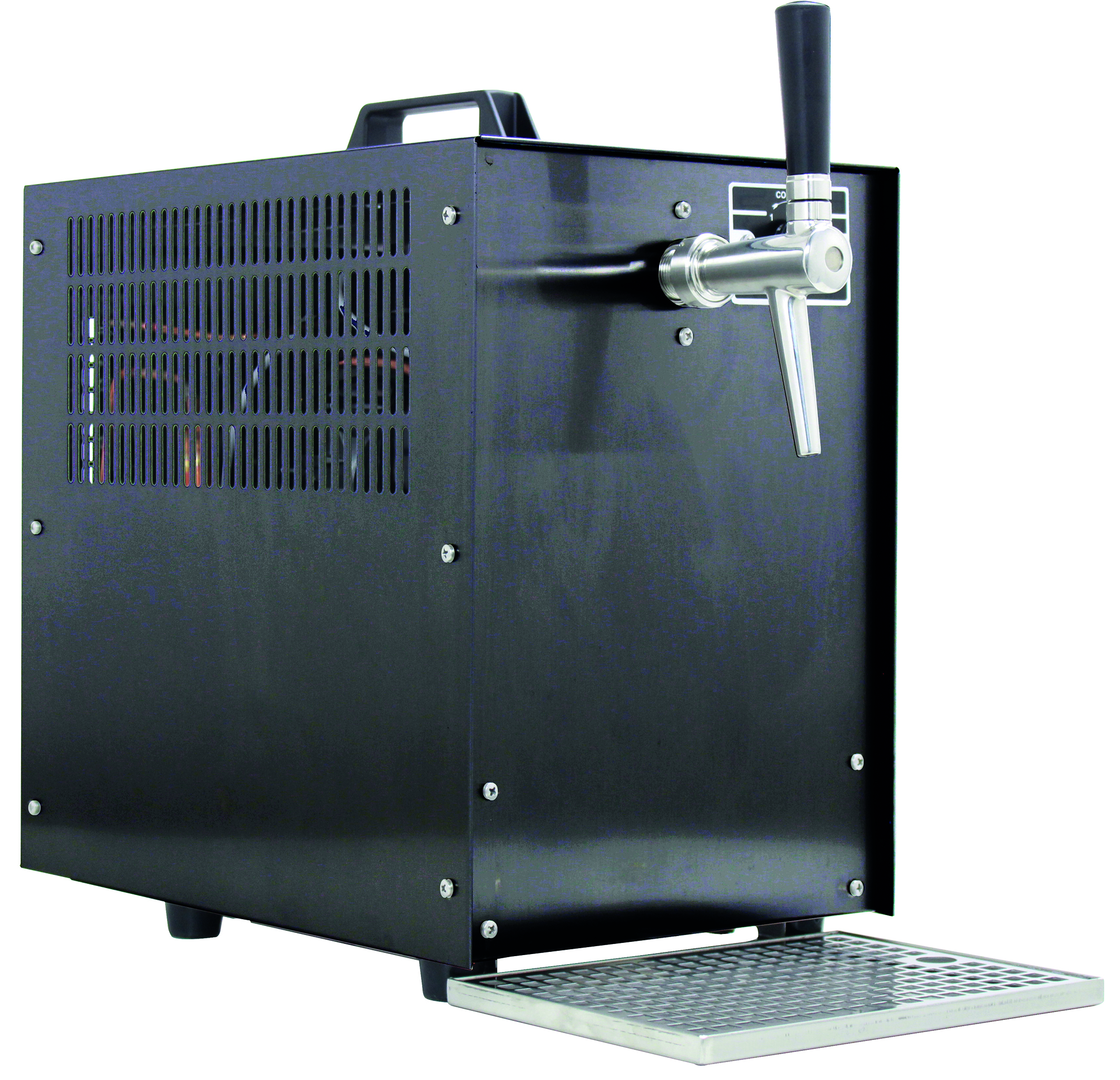 RJ60T1-7negro Dispensador de cerveza, enfriador de cerveza, caja de cerveza de 1 tubo, 60 litros negro mate