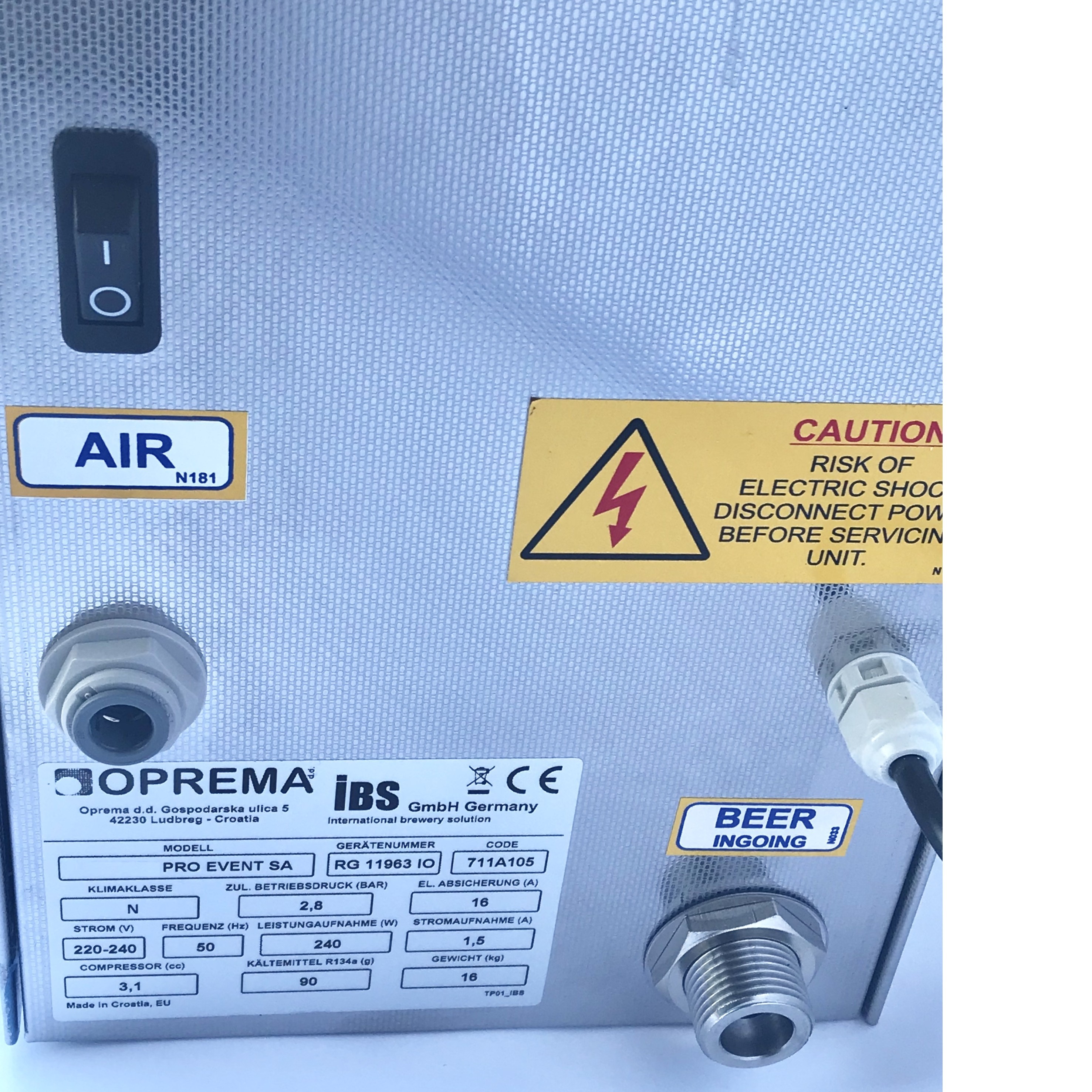 Dispensador de cerveza con compresor de aire Bier Zapfanlage, Bierkühler mit Luftkompressor-A05-FlachM-Bierzapfanlage mit Luftkompressor, zapfanlage bier keine kohlensäure, zapfanlage mit luft, zapfanlage membranpumpe, bier mit luft zapfen-IBS GmbH