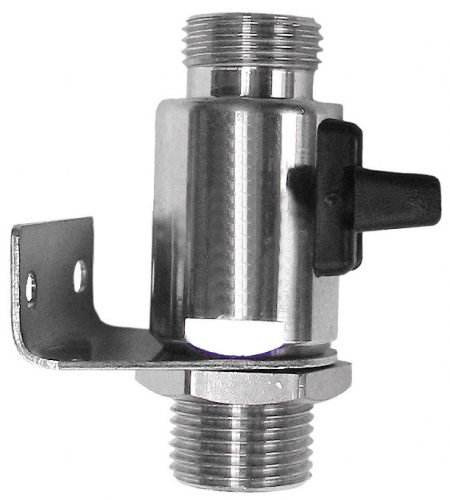 434857938992 Bierabsperrhahn mit Wandhalter aus Edelstahl-baB105M-Bierabsperrhahn mit Wandhalter Edelstahl-getraenkezapfanlagen.net