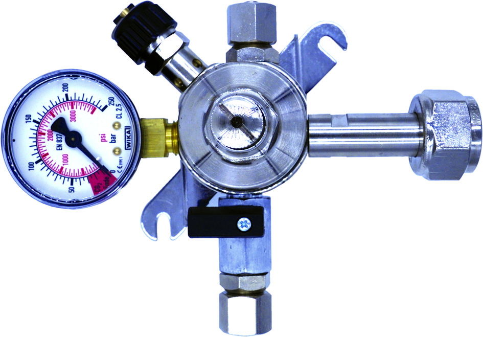 OXYBB900-2 CO2 Druckminderer Bier 3 bar, 1-leitig-oxyBB900-Co2 Druckminderer Bier 3 bar, Oxyturbo Co2 Druckminderer, Co2 Druckminderer Bier, Druckminderer Zapfanlage-oxyturbo
