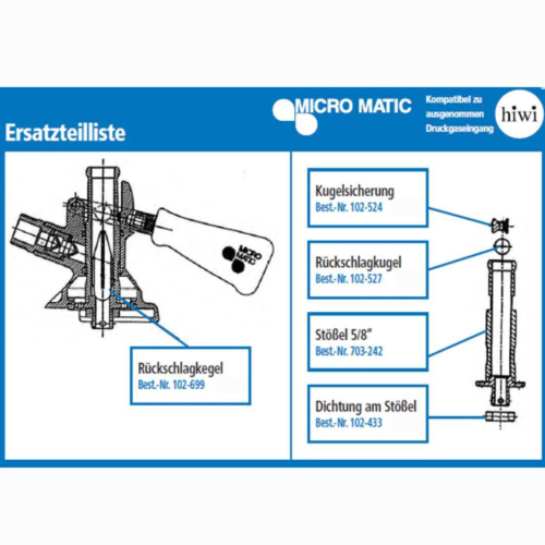 151107476294 Ersatzteil zu Kombizapfkopf Micro Matic / HIWI-ajKombiM--getraenkezapfanlagen.net