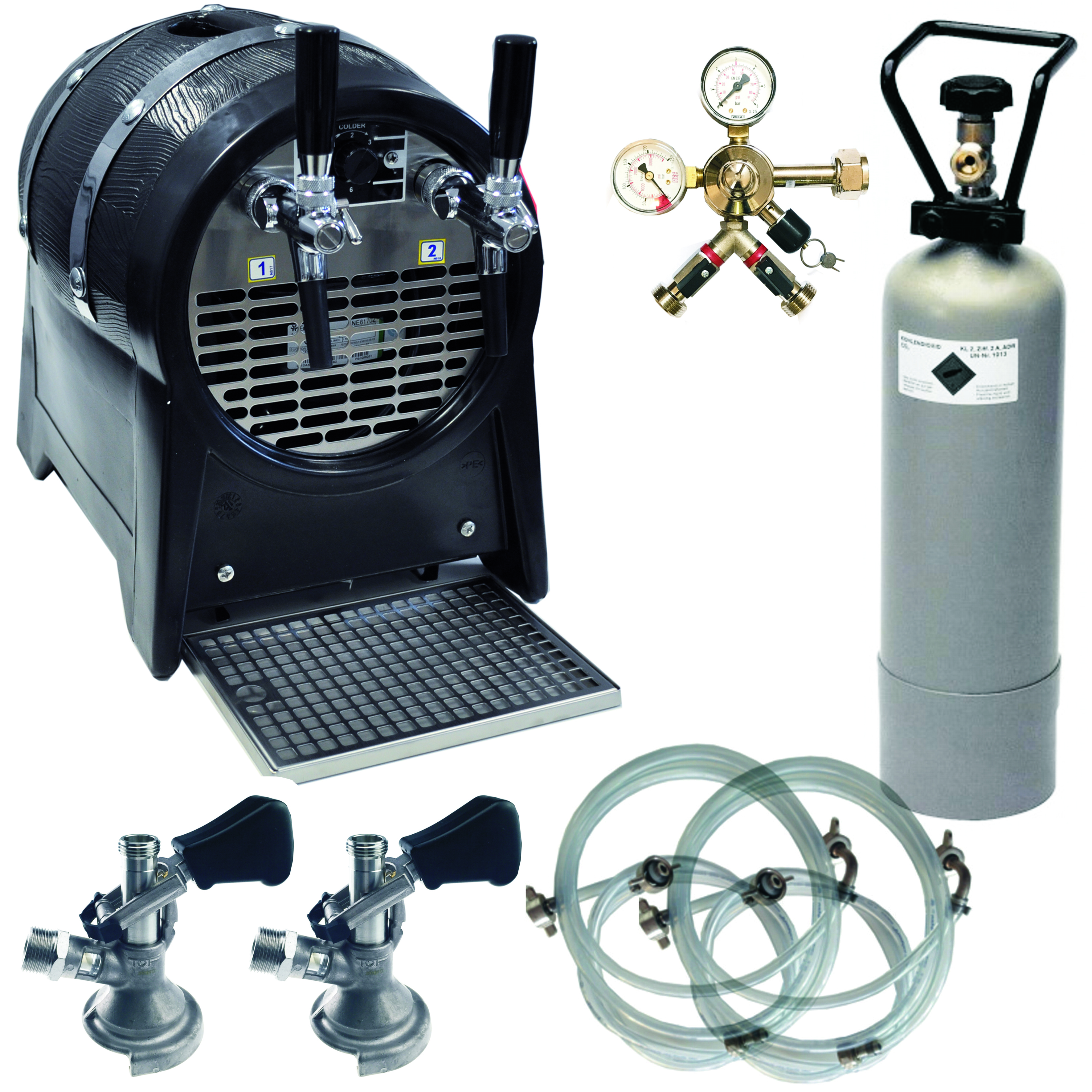 Cerveza-tapping-system-party-kegs-complete-set-for-two-beer-barrels Bierzapfanlage Partyfass 60 l/h komplett Set für 2 Bierfässer-SW10693M-Bierzapfanlage Partyfass, fassbier durchlaufkühler, bierkühler mit zapfanlage, bierkühler 5 liter, bierzapfanlagen kaufen, bierkühler durchlaufkühler, bierkühler amazon
-getraenkezapfa