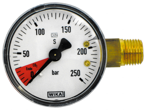 Manómetro 0 - 250 Bar Reductor de presión Recambio Reparación Grifo Pantalla
