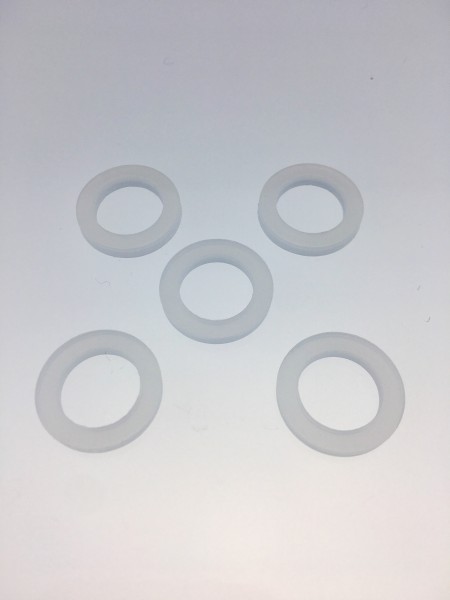 5 juntas 3/4" blancas para espigas de conexiones roscadas de Co2