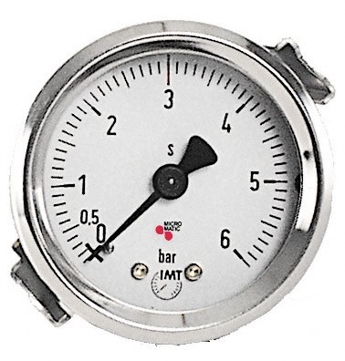 Reloj de control, manómetro incorporado