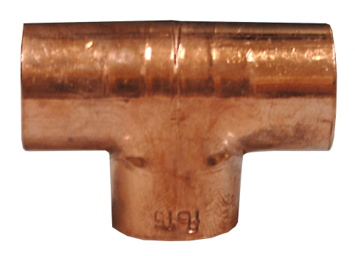 Conector en T con soldadura de cobre