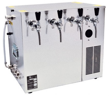Refrigerador de cerveza Unidad de refrigeración húmeda de 4 líneas, unidad de refrigeración combinada de 100 litros/hora,