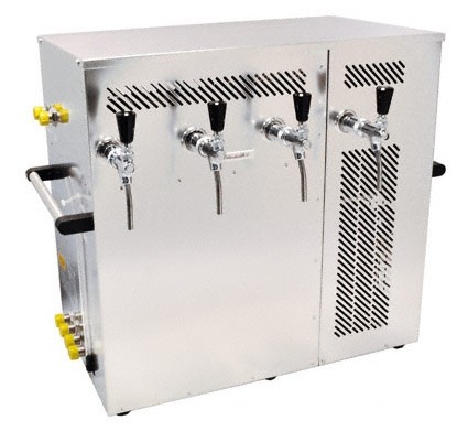 Unidad de refrigeración húmeda, 4 líneas, 200 litros/h Unidad de refrigeración combinada, refrigeración con trazado de agua y refrigeración de un solo paso en una unidad Bit